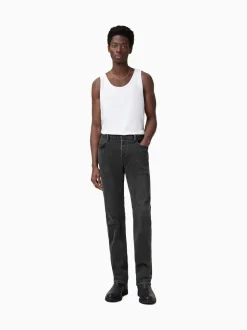 AllSaints Black Chrome Iggy Washed Black Slim Fit Jeans
