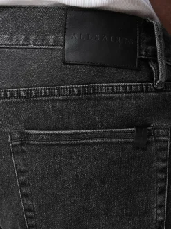 AllSaints Black Chrome Iggy Washed Black Slim Fit Jeans
