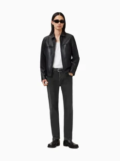 AllSaints Black Dark Iggy Black Slim Fit Jeans