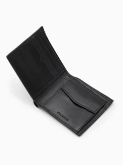 AllSaints Black Delph Wallet