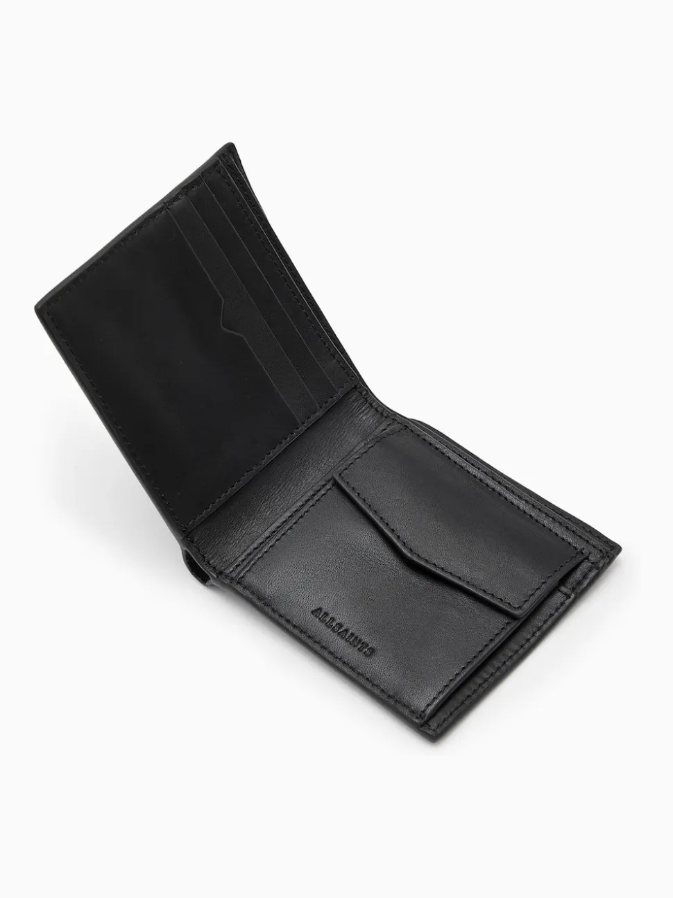 AllSaints Black Delph Wallet