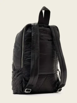 AllSaints Black Finn Quilt Backpack