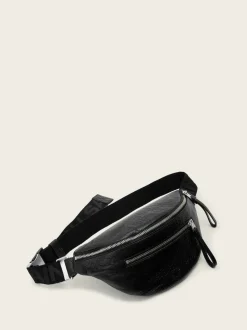 AllSaints Black Itoko Leather Bumbag