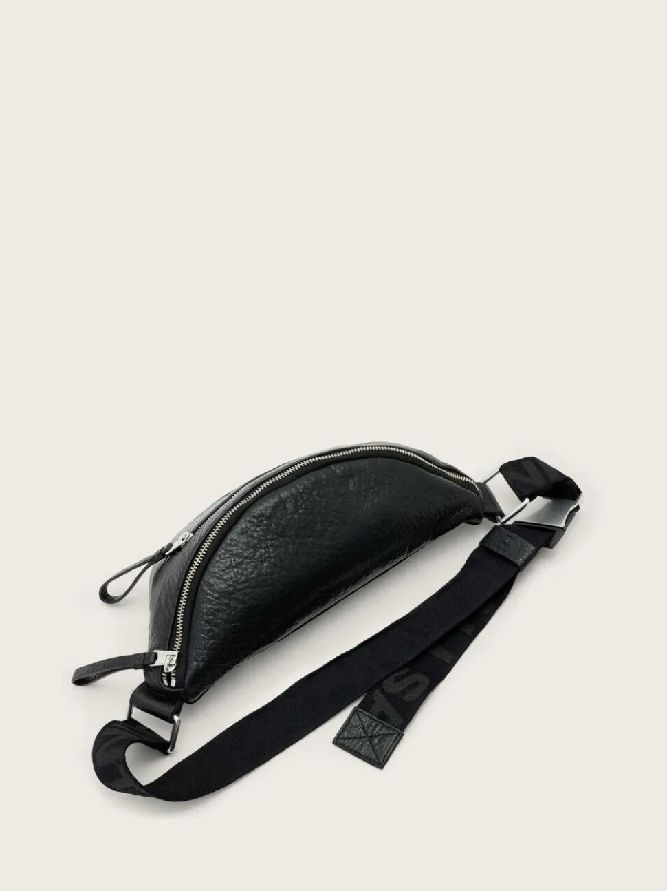 AllSaints Black Itoko Leather Bumbag