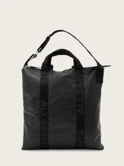 AllSaints Black Kei Leather Backpack