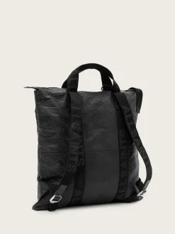 AllSaints Black Kei Leather Backpack