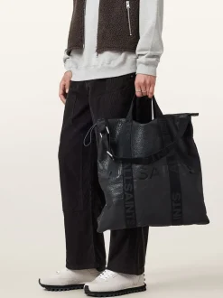 AllSaints Black Kei Leather Backpack