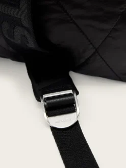AllSaints Black Kei Quilt Backpack