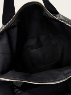 AllSaints Black Kei Quilt Backpack