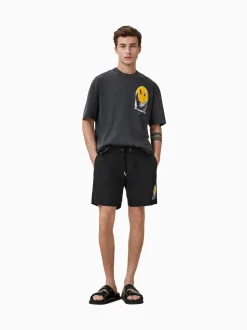 AllSaints Black Party Wave Swim Shorts