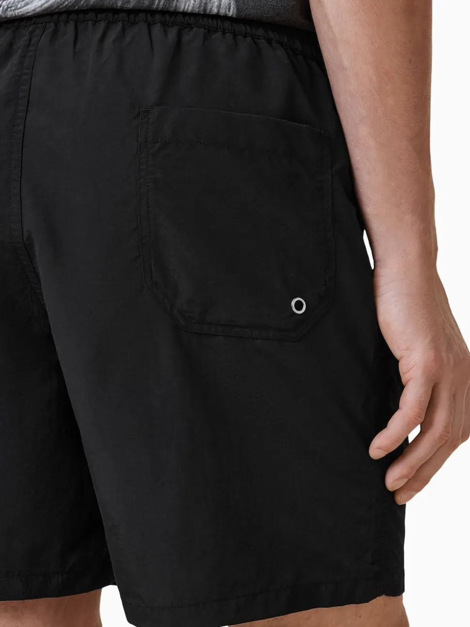 AllSaints Black Party Wave Swim Shorts