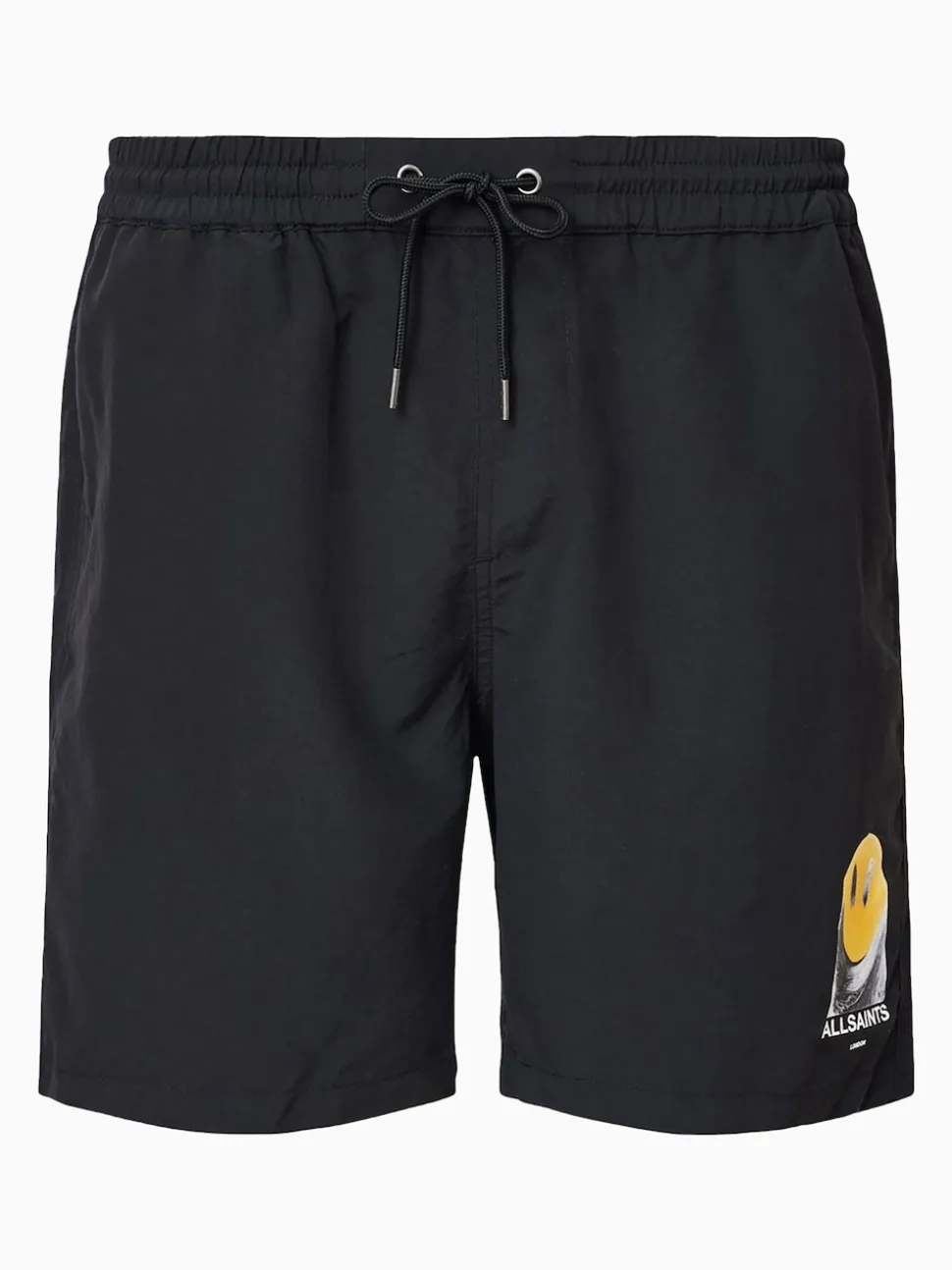 AllSaints Black Party Wave Swim Shorts