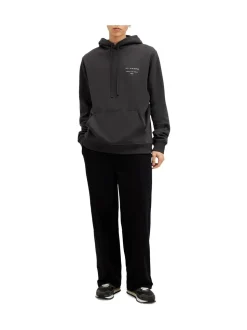 AllSaints Black Redact Black Pullover Hoody