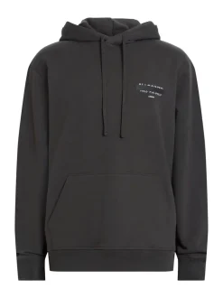 AllSaints Black Redact Black Pullover Hoody