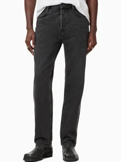 AllSaints Black Reid Black Straight Leg Jeans