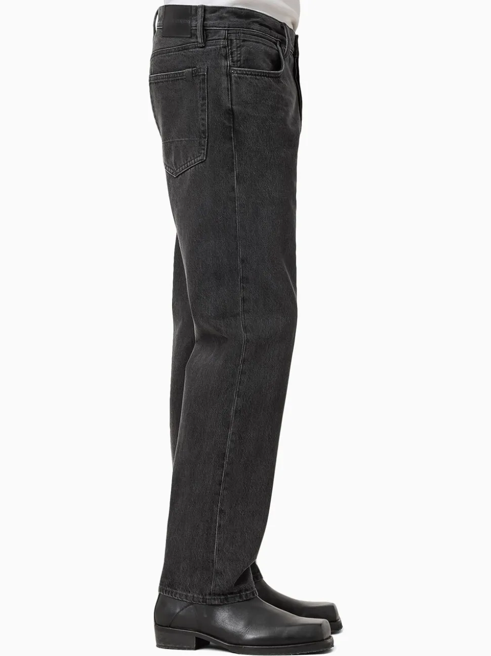 AllSaints Black Reid Black Straight Leg Jeans