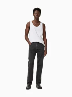 AllSaints Black Reid Black Straight Leg Jeans