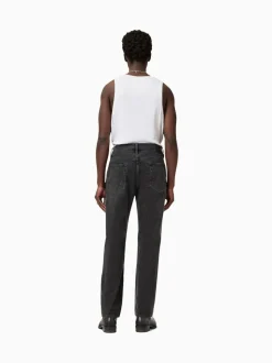AllSaints Black Reid Black Straight Leg Jeans