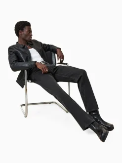 AllSaints Black Reid Black Straight Leg Jeans