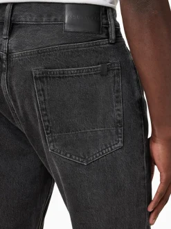 AllSaints Black Reid Black Straight Leg Jeans