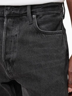AllSaints Black Reid Black Straight Leg Jeans