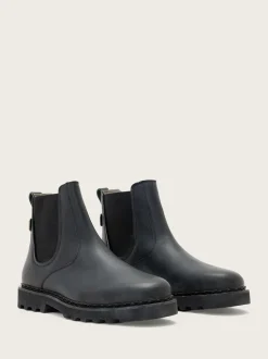 AllSaints Black Skiff Chelsea Boots