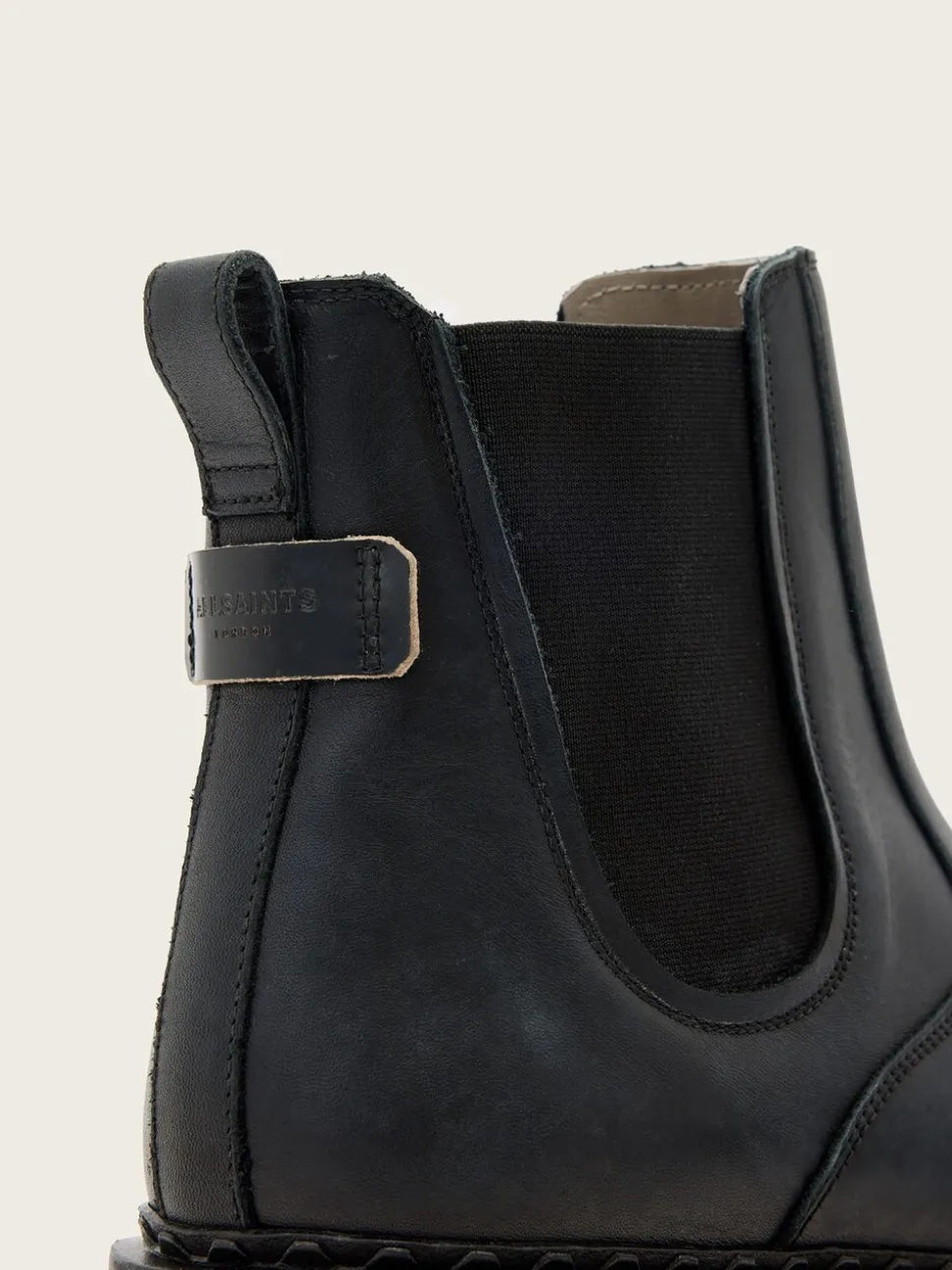 AllSaints Black Skiff Chelsea Boots