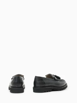 AllSaints Black Skiff Tassel Loafers