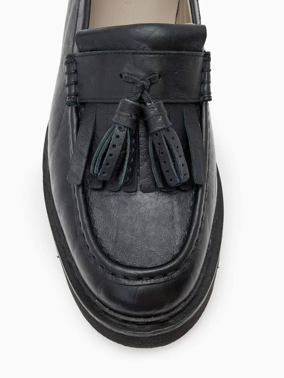 AllSaints Black Skiff Tassel Loafers
