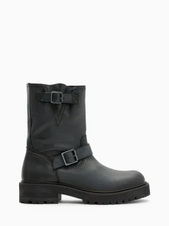 AllSaints Black Tait Boots
