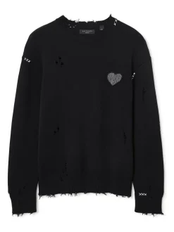 AllSaints Black Theo Crew Neck Jumper