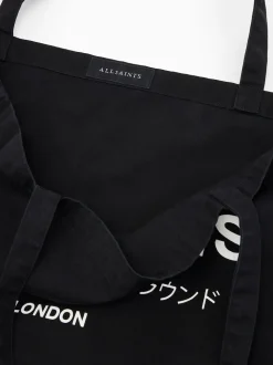 AllSaints Black Underground Tote