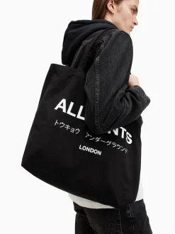 AllSaints Black Underground Tote