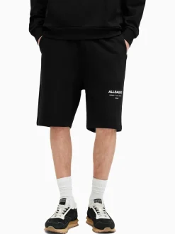 AllSaints Black Underground Black Relaxed Fit Sweatshorts