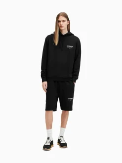 AllSaints Black Underground Black Relaxed Fit Sweatshorts
