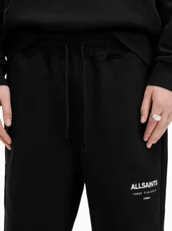 AllSaints Black Underground Black Relaxed Fit Sweatshorts