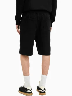 AllSaints Black Underground Black Relaxed Fit Sweatshorts