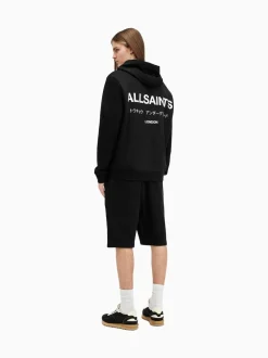 AllSaints Black Underground Black Relaxed Fit Sweatshorts