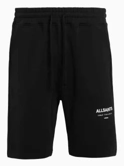 AllSaints Black Underground Black Relaxed Fit Sweatshorts