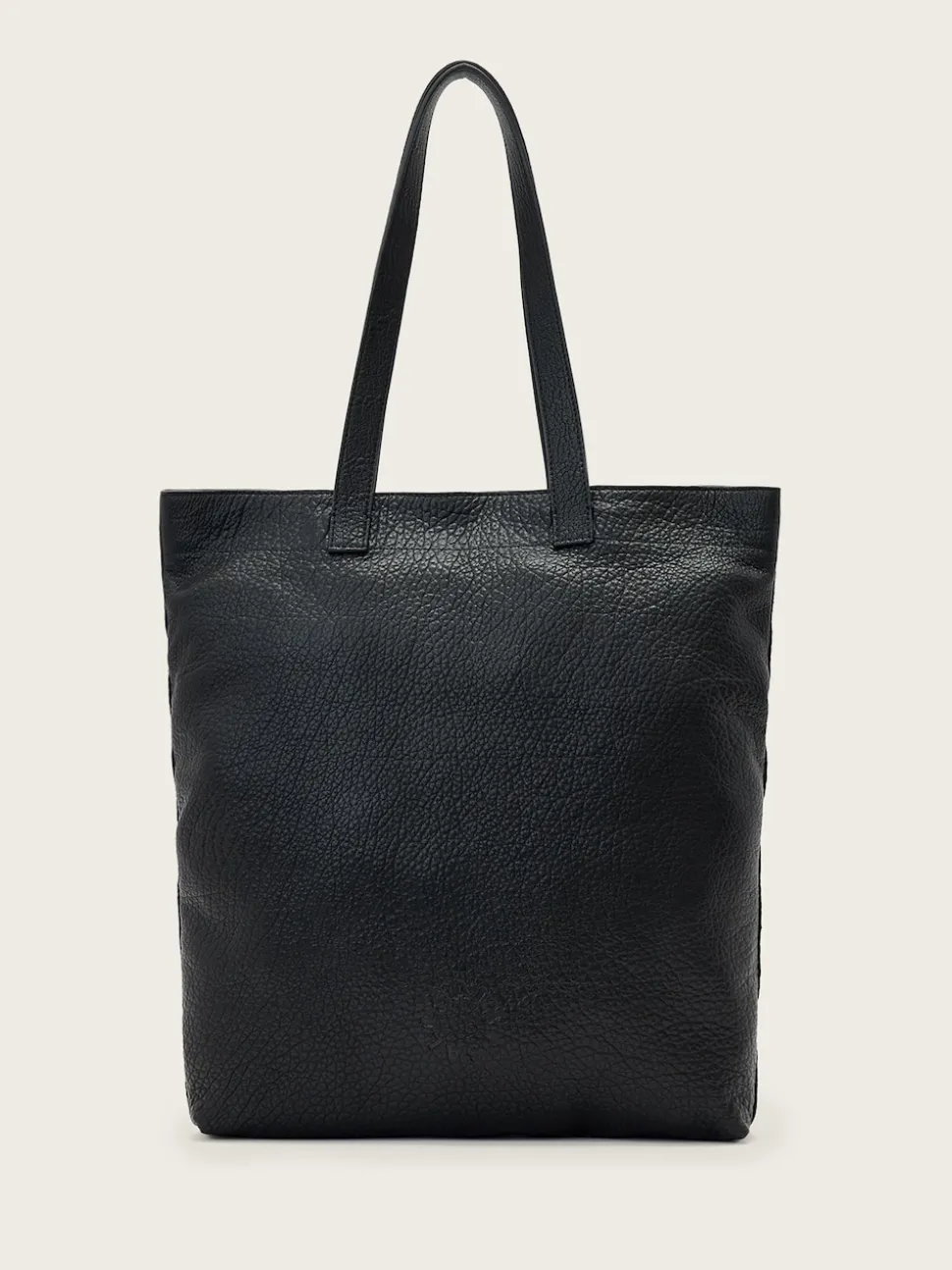 AllSaints Black Yuto Leather Tote