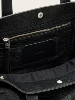 AllSaints Black Yuto Leather Tote