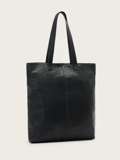 AllSaints Black Yuto Leather Tote