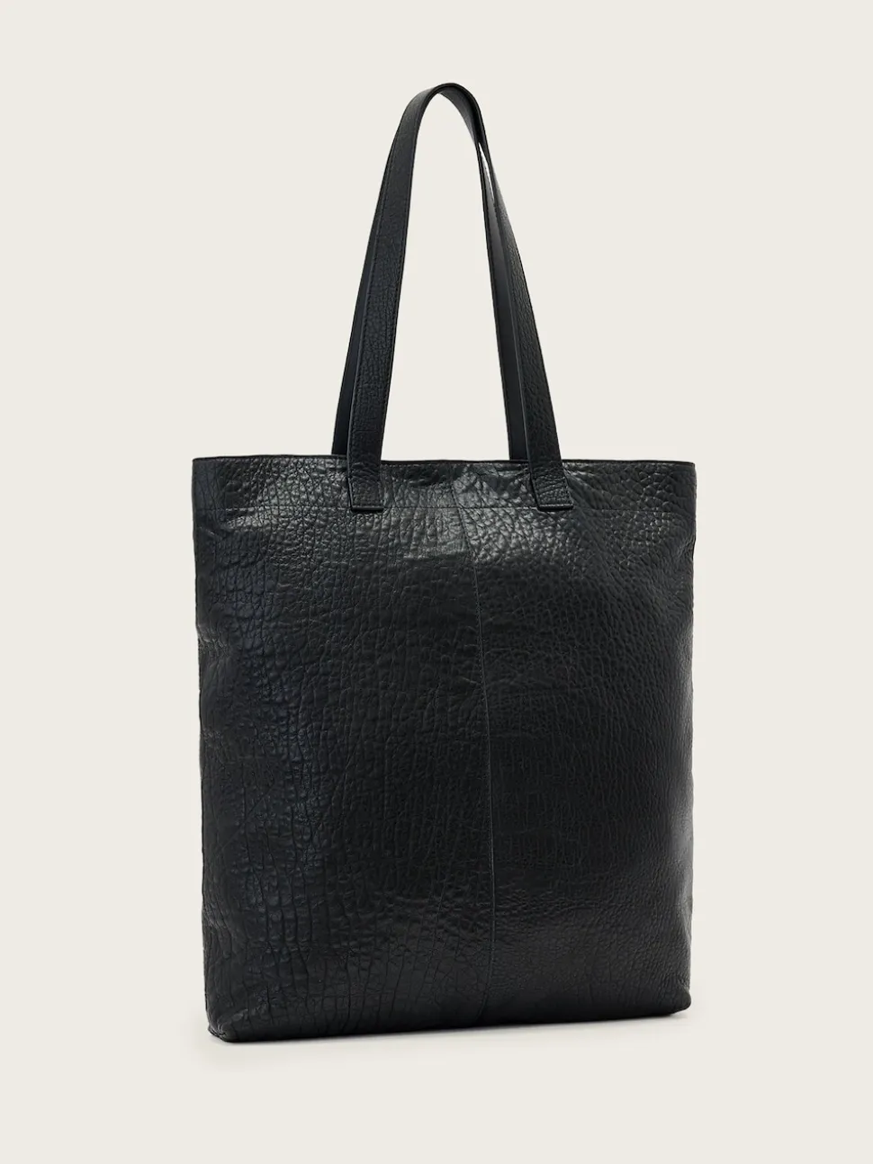 AllSaints Black Yuto Leather Tote