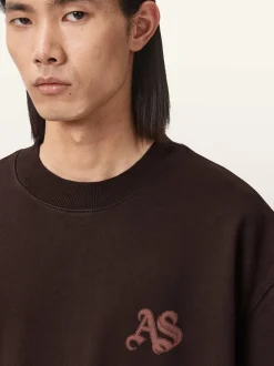 AllSaints Brown Icon Crew Neck Sweatshirt