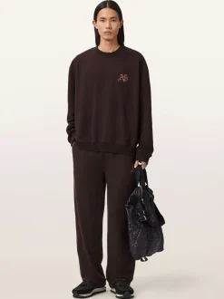 AllSaints Brown Icon Crew Neck Sweatshirt