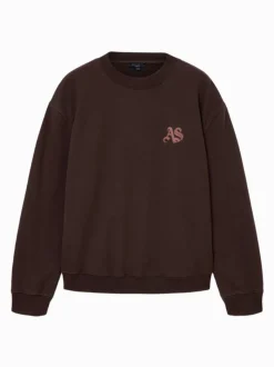 AllSaints Brown Icon Crew Neck Sweatshirt