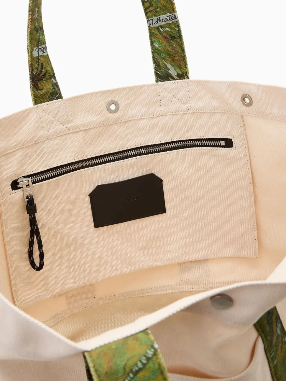 AllSaints Cream Jett Beach Tote Bag