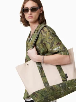 AllSaints Cream Jett Beach Tote Bag
