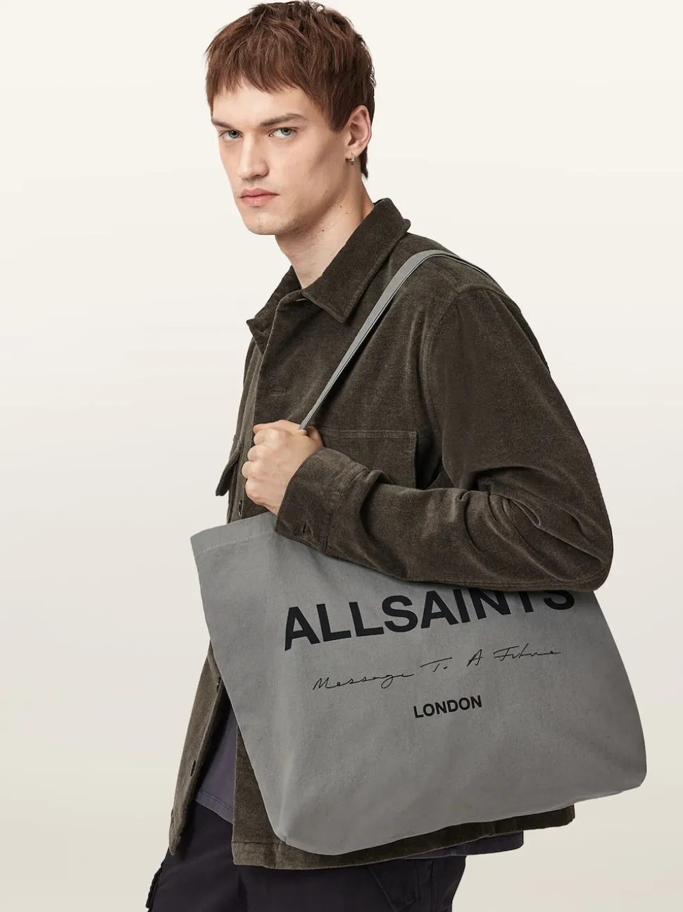 AllSaints Green Future Tote Bag