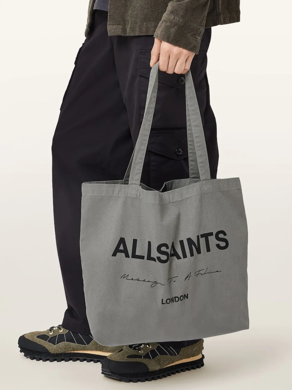 AllSaints Green Future Tote Bag